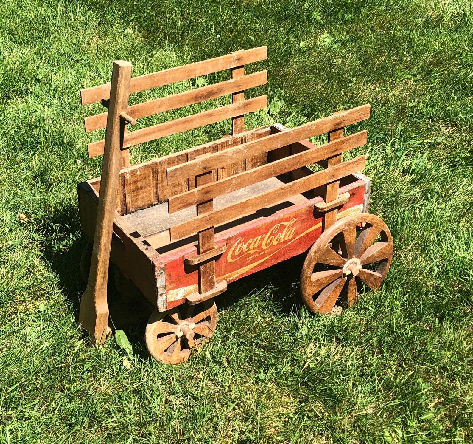 Vintage Home Made CocaCola Wagon From Old Wood Coke Crate All Etsy