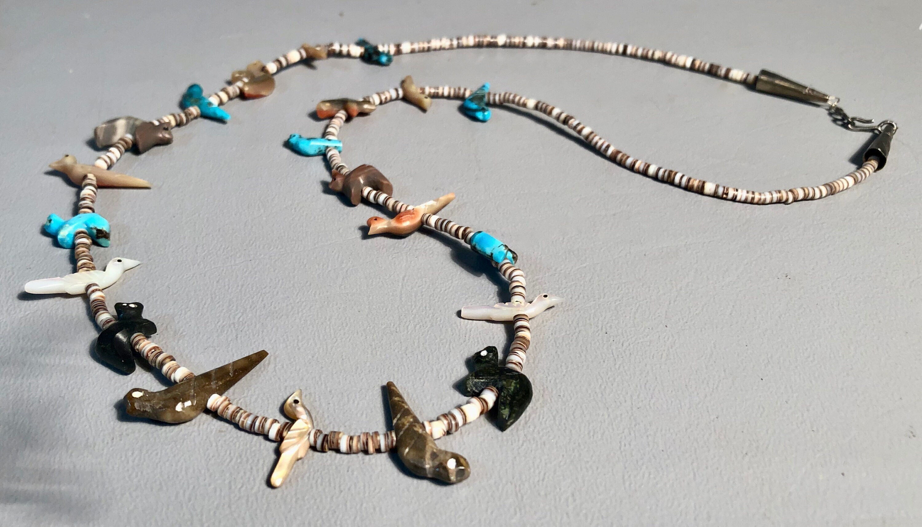 Vintage Zuni Fetish Necklace w/Carved MultiStone Animals & Etsy
