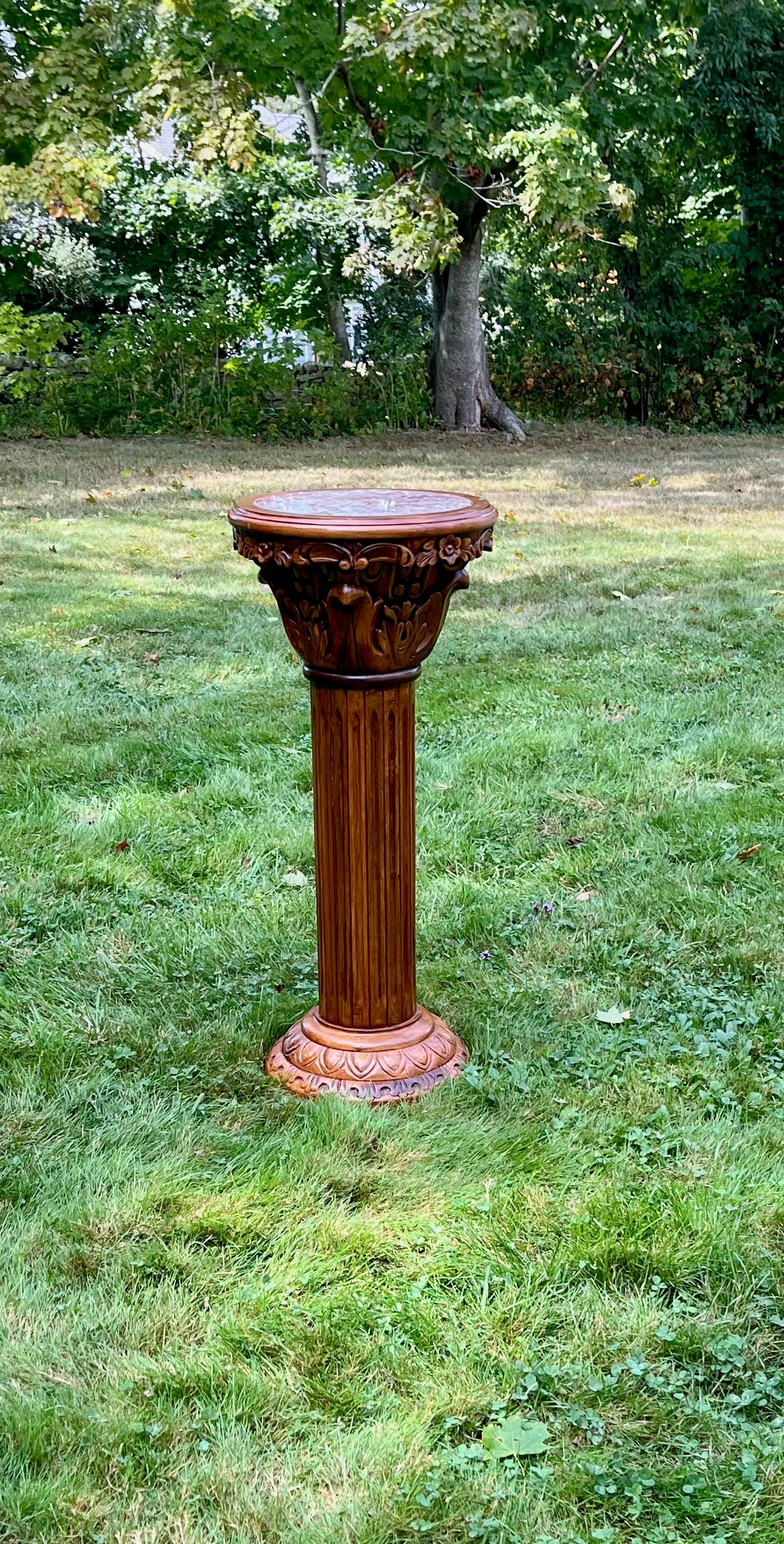 Pedestal Column Plant Stand, 26.25 Inch, Indoor and Outdoor main image 1