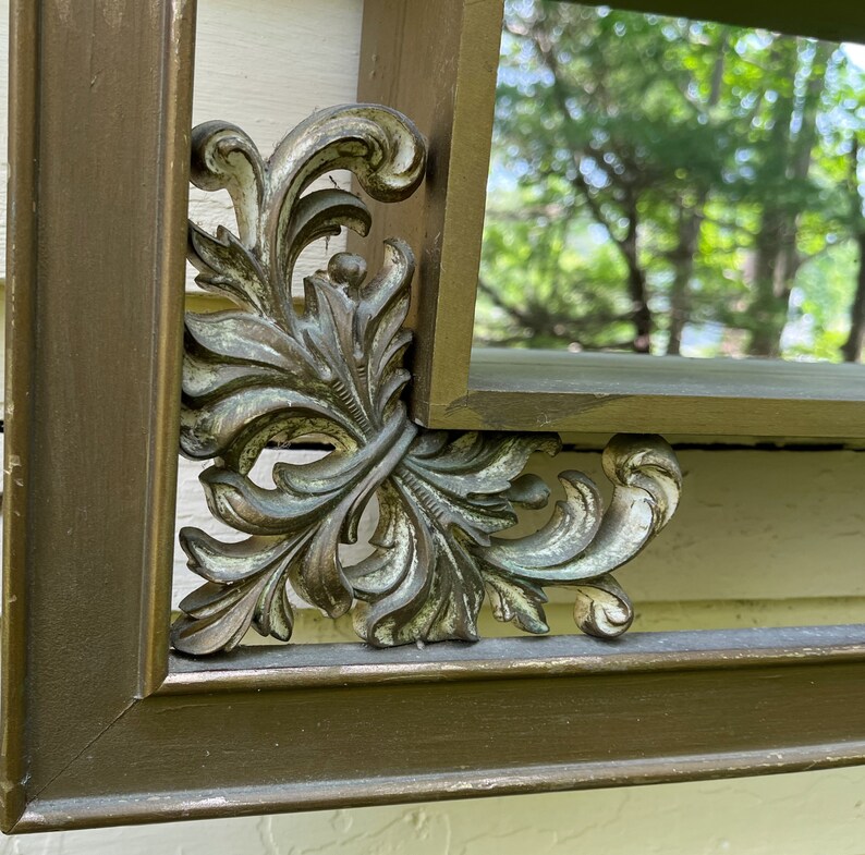 Mirrored Wall Shelf Shadow Box Frame Hollywood Regency Mid Etsy