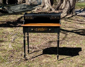 Ethan Allen Ladies Writing Desk Hitchcock Style Harvest Stencils *Shipping is NOT included. Ask us for cost to ship*