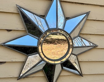 Beveled Star MIrror Eight Point Architectural Star Vintage Pier One *Shipping is NOT included. Ask us for cost to ship.*