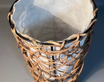 Nito Vine Woven Lamp Boho Chic Decor Hand Crafted Rattan Wrapped