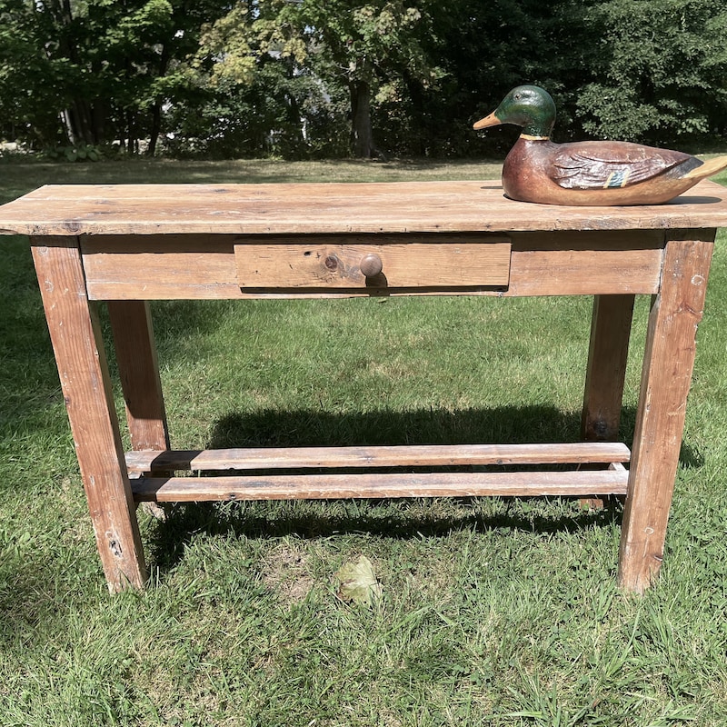 Antique Pine Dining Table - Etsy