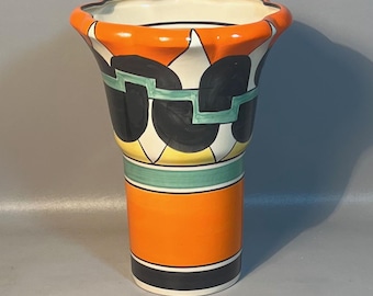 Clairice Cliff MMA Vase Fantasque Bizarre 12" 1993 Art Deco