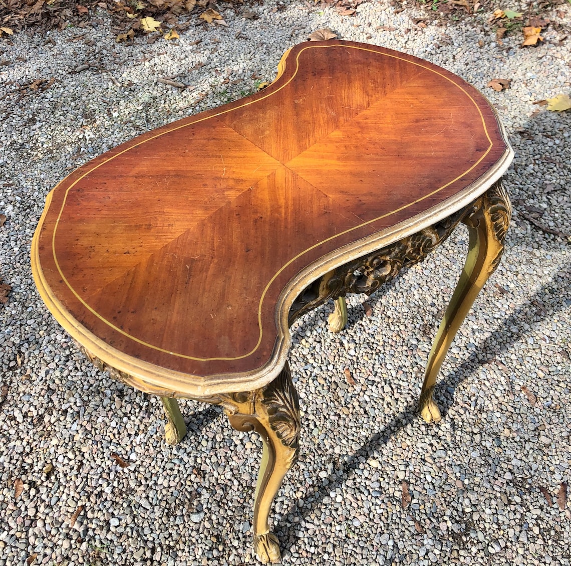 French Provincial Entry Way Table Serpentne w/ Pierced Apron | Etsy