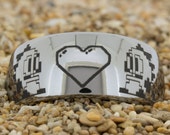 Tungsten Wedding Ring 10mm Dome Bubble Bobble Love Nintendo Dragon Design-Free Inside Engraving