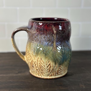 Mug, Large Coffee Cup, Tea Cup, Wheel Thrown Stoneware, 30 oz. 1455