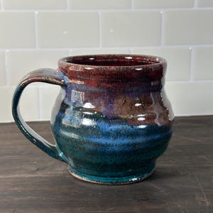 Mug, Large Coffee Cup, Tea Cup, Wheel Thrown Stoneware, 24 oz. 1454