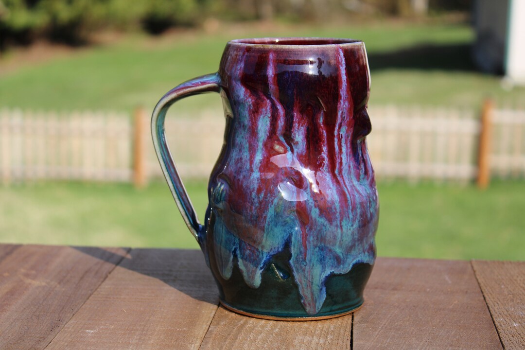 Mug Large Coffee Cup Tea Cup Wheel Thrown Stoneware 32 Oz Etsy