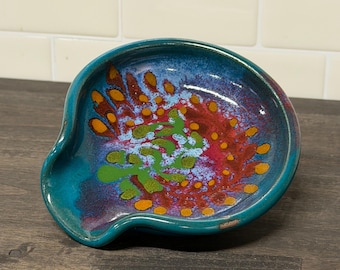 Reposacucharas, soporte para utensilios de cocina, gres, cerámica, cerámica torneada 1639