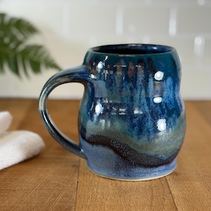 Mok, grote koffiekop, theekop, op wiel gegooid porselein, 23 oz. 1656