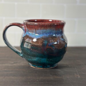 Mug, Large Coffee Cup, Tea Cup, Wheel Thrown Stoneware, 24 oz. 1437