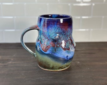 Mug, Large Coffee Cup, Tea Cup, Wheel Thrown Stoneware, 24 oz. 1350