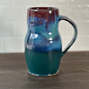 Mug, Large Coffee Cup, Tea Cup, Wheel Thrown Stoneware, 23 oz. 1298