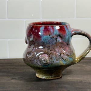 Mug, Large Coffee Cup, Tea Cup, Wheel Thrown Stoneware, 16 oz. 1397