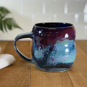 Mug, Large Coffee Cup, Tea Cup, Wheel Thrown Stoneware, 20 oz. 1646