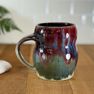 Mok, grote koffiekop, theekop, op wiel gegooid porselein, 16 oz. 1661