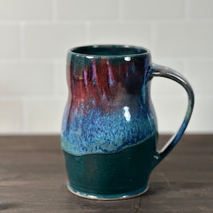 Mug, Large Coffee Cup, Tea Cup, Wheel Thrown Stoneware, 21 oz. 1282