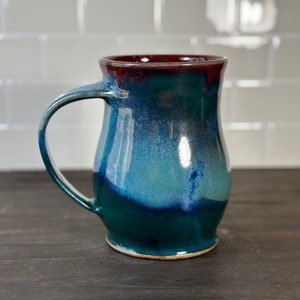 Mug, Large Coffee Cup, Tea Cup, Wheel Thrown Stoneware, 24 oz. 1345