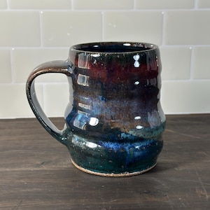 Mug, Large Coffee Cup, Tea Cup, Wheel Thrown Stoneware, 21 oz. 1449