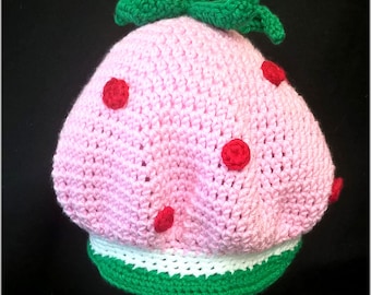 Strawberry Boarder Hat Newborn-Adult