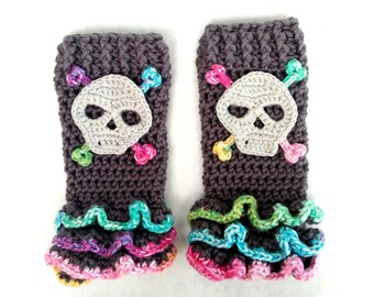 Made To Order Hand Crochet Sugar Skull Leggings Newborn to 3 Years