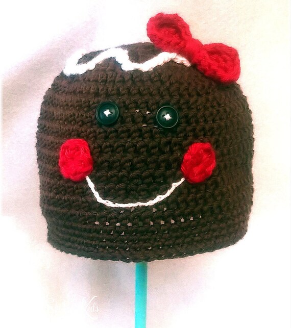 Custom Order Hand Crochet Gingerbread Girl or Boy Winter  display picture 2