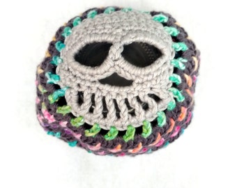 Hand Crochet Sugar Skull Beanie
