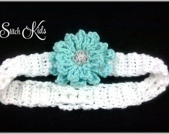 Custom Crochet Loopy Flower Headband Newborn-Adult Large