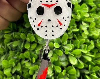 Jason Voorhees Badge Reel: Friday the 13th Horror Accessory