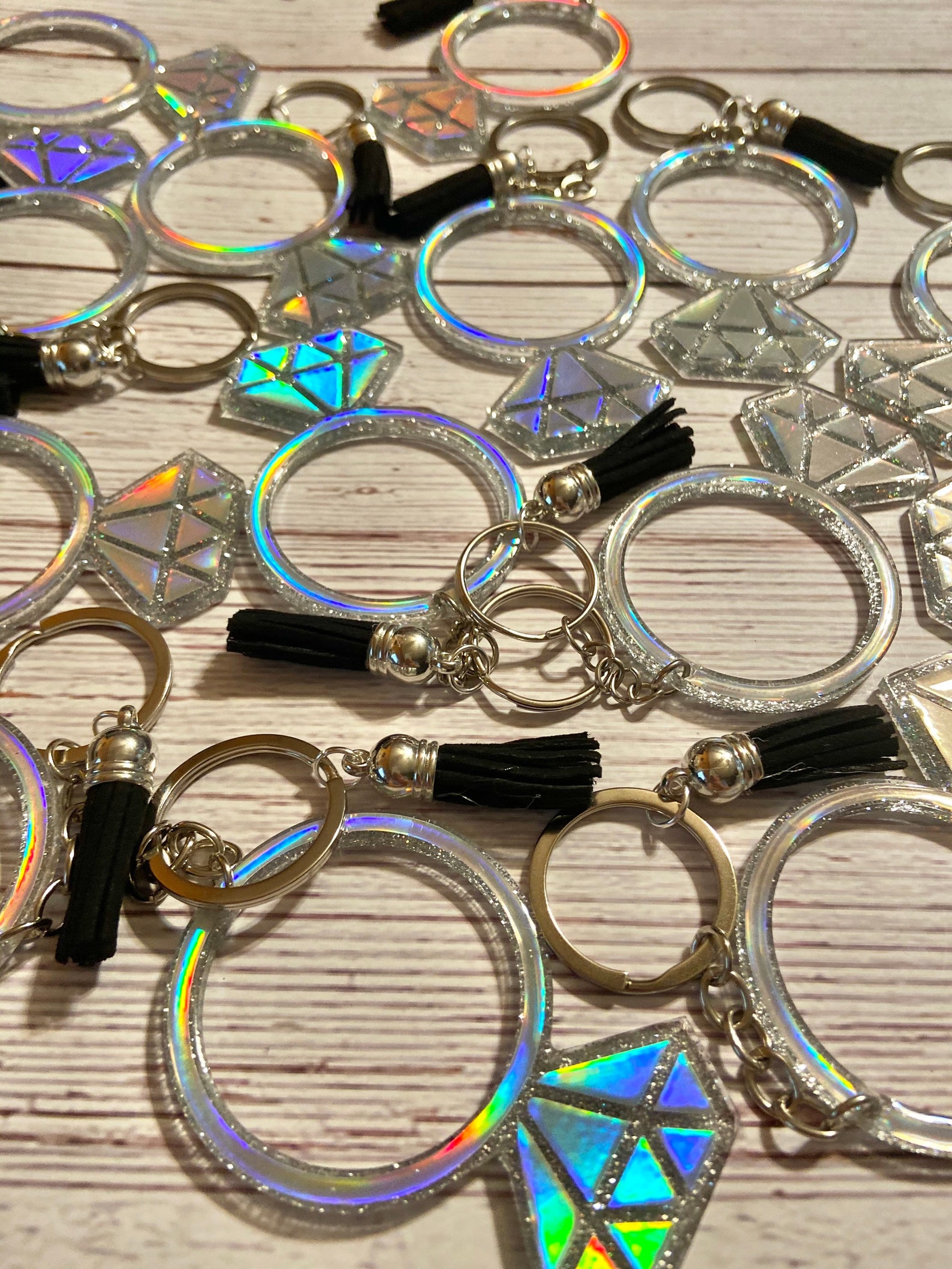 Diamond Ring Keychain - Etsy