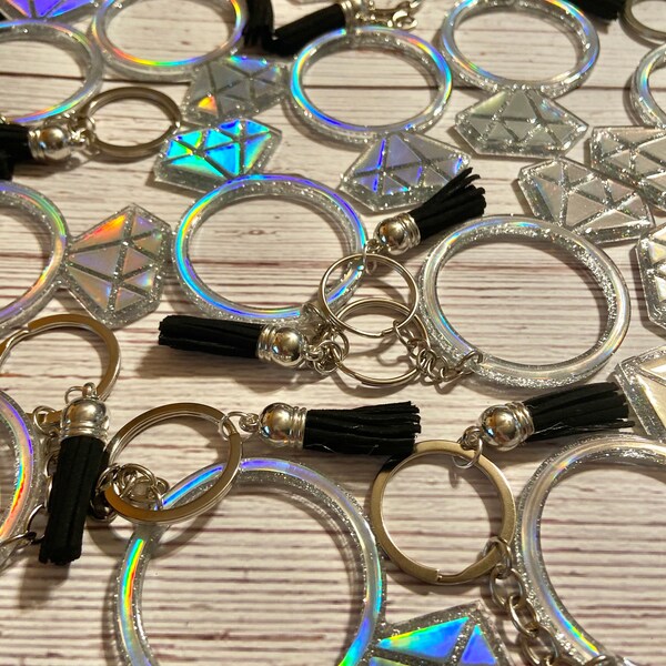 Diamond Ring Keychain Etsy