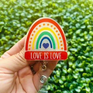 Pride badge reel, rainbow badge reel, teacher badge reel, nurse badge reel