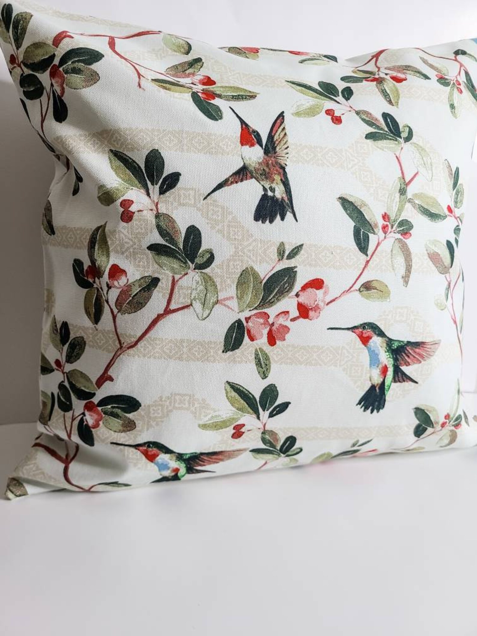 Humming Bird Print Pillow Cover 20x20 Pillow Cover Etsy