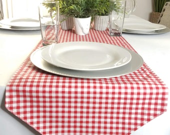 Small Buffalo Check Print Table Runner, 4to6 Seater Table, Fits Rectangle Table, Square Table, & Round Table, Spring, Summer decor