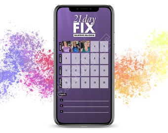 21 Day Fix SUPERBLOCK Sweaty Selfie Tracker / Super Block Tracker / BODi Tracker / Social Media Tracker / IG Stories / IG Template