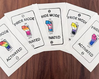 Pride Mode Activated Light Switch| Hand Drawn LGBTQ+ Pride Decor