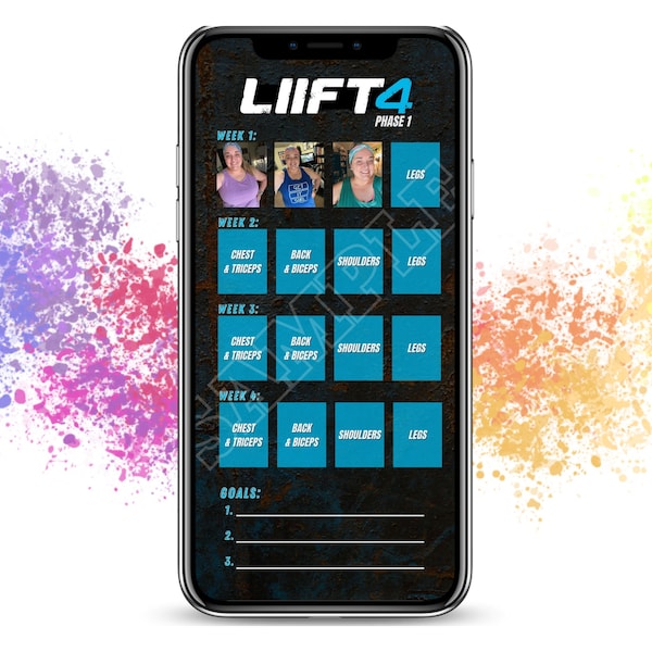 LIIFT 4 Sweaty Selfie Tracker | BODi Tracker | Social Media Tracker | IG Stories | IG Template