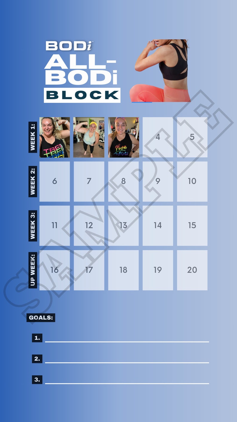Bodi Block Trackers Bundle | Bodi Program Tracker | Bodi Super Block ...
