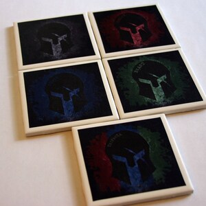 Obstacle Course Racing - Set of 4 or 5 Custom Handmade Tile Coasters