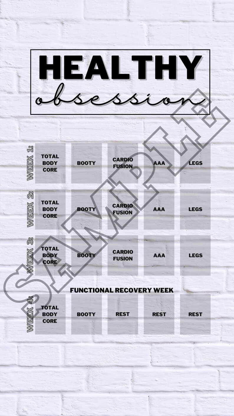 Healthy Obsession Sweaty Selfie Tracker Bodi Tracker Etsy