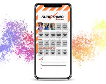 Sure Thing Sweaty Selfie Tracker / BODi Tracker / Social Media Tracker / IG Stories / IG Template