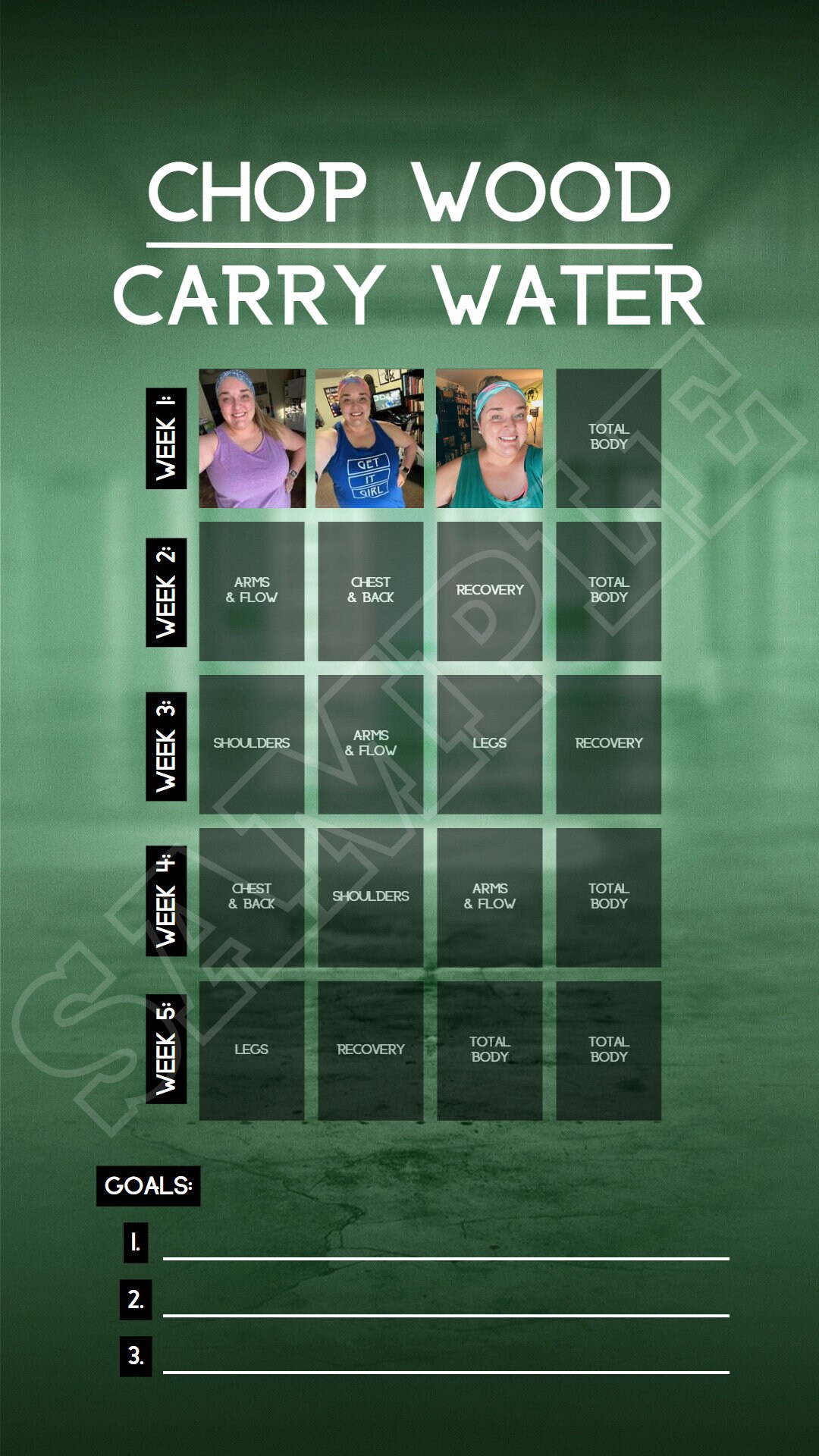 Chop Wood Carry Water Sweaty Selfie Trackers | Bodi Tracker | Social ...