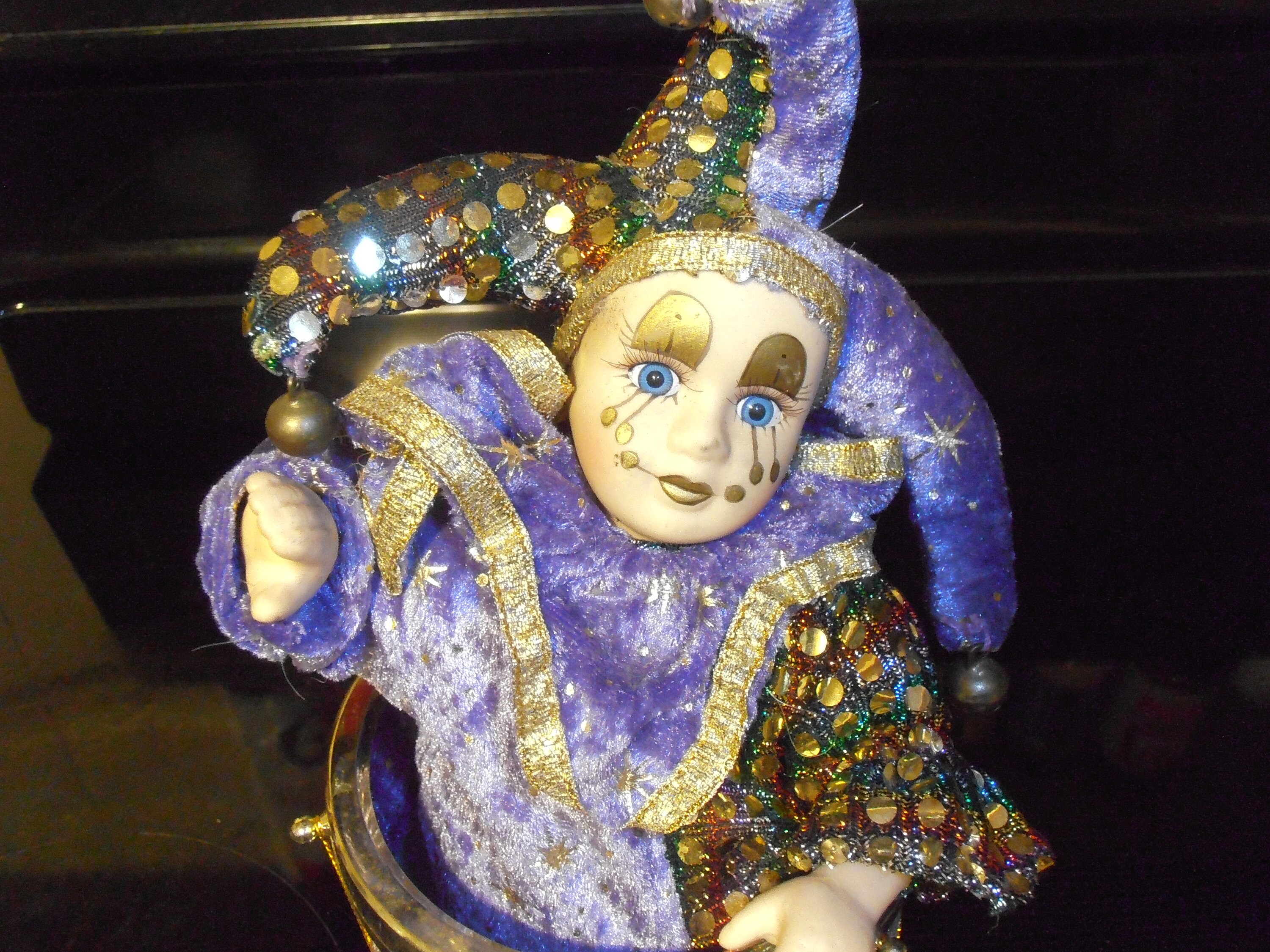 Music Box Clown Jester decor Porcelian Music box Trinket Etsy