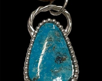 Natural, sea foam turquoise in sterling