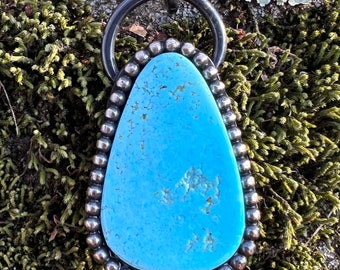 Natural, sea foam turquoise in sterling