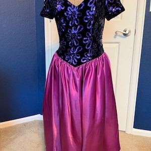 ball gown prom dresses pink Hot Pink Layers Sequined Floral Long Prom Dress Hot Pink / Custom Size
