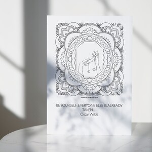 Be Yourself Mandala Oscar Wilde Printable coloring page