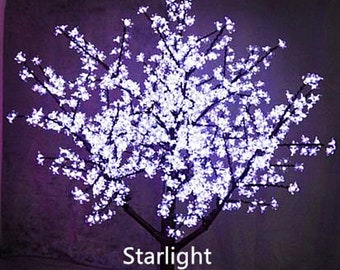 Árbol de cerezo LED de 1,5 m (5 pies) con luz, regalo de Navidad, para exteriores, bodas, fiestas, jardín, decoración del hogar, resistente a la lluvia, luz nocturna, árbol artificial.